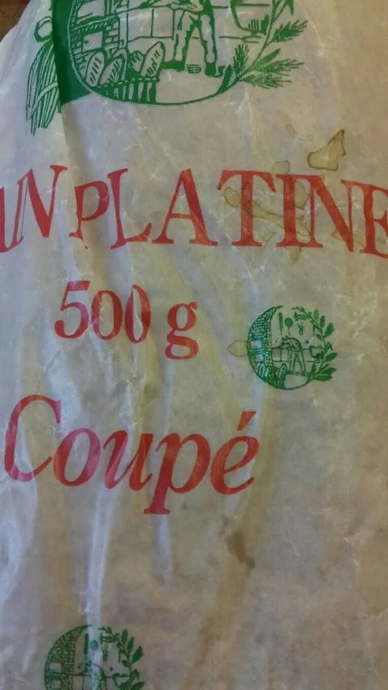 Pain platine coupé