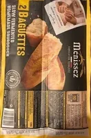 2 demi baguettes précuites
