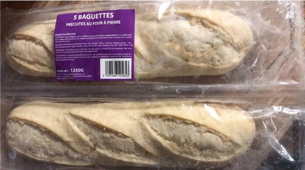Baguettes precuites au four à pierre