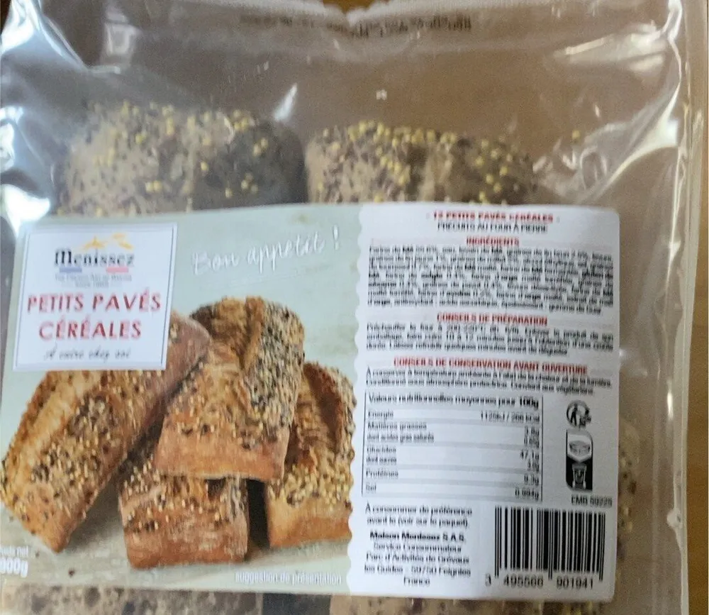 Petits pavés céréales
