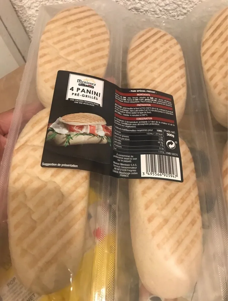 Lot de 16 paninis pré-grillés