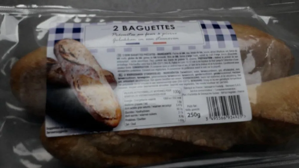 2 demi baguettes