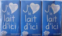 J'♥ le lait d'ici demi-écrémé stérilisé UHT