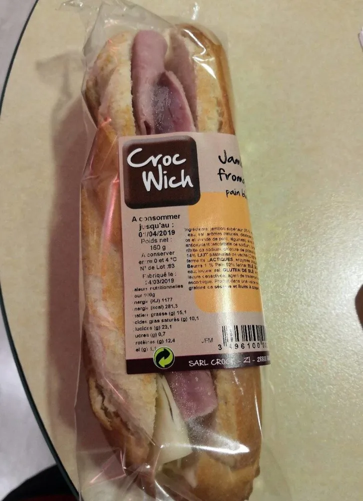 Sandwich Jambon fromage