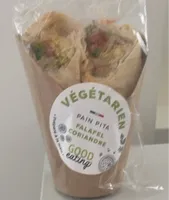 Pain pita falafel houmous coriandre