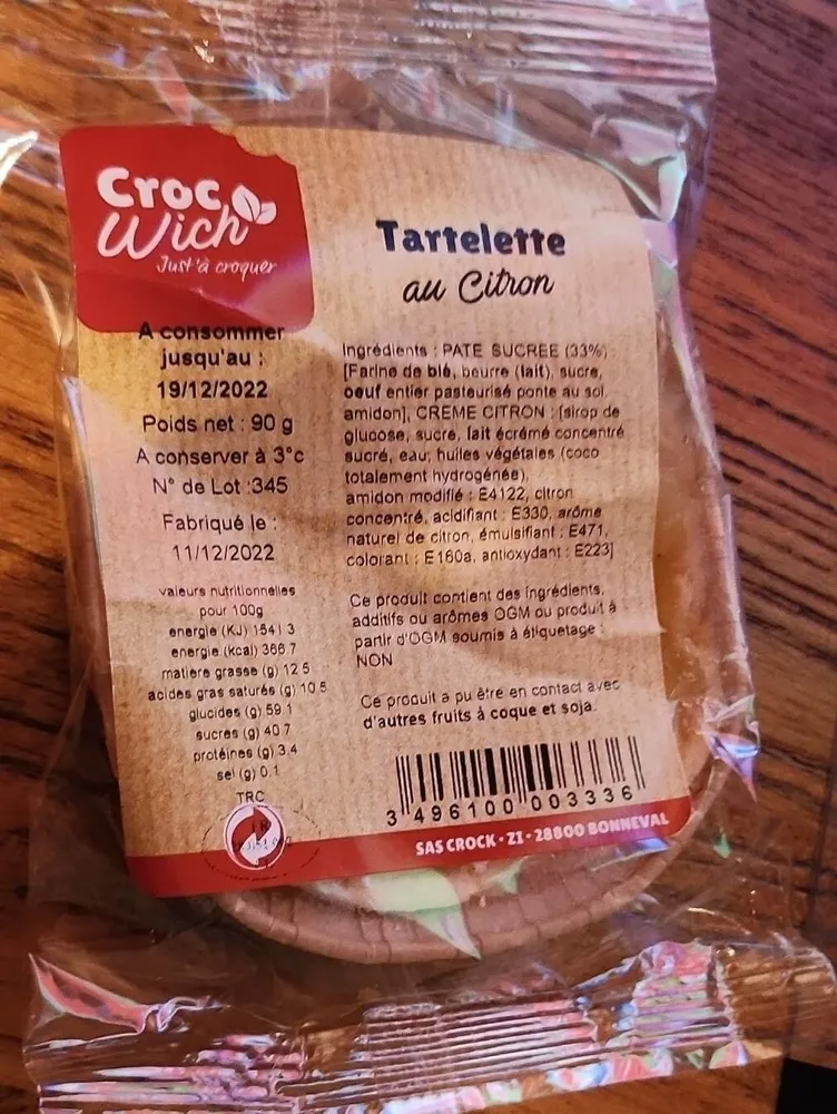 Tartelette au citron