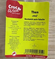 Sandwich Pain Faluche Thon Oeuf
