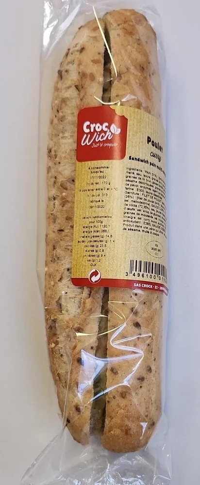 Sandwich poulet curry