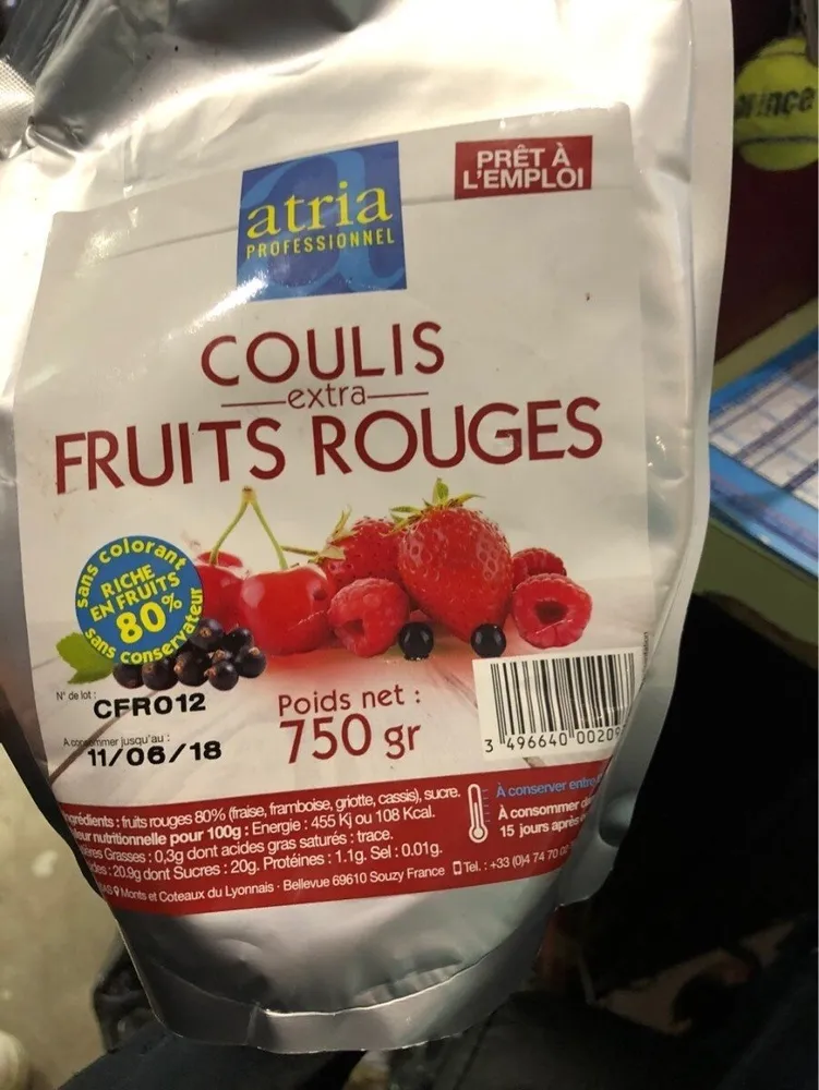 Coulis fruit rouge