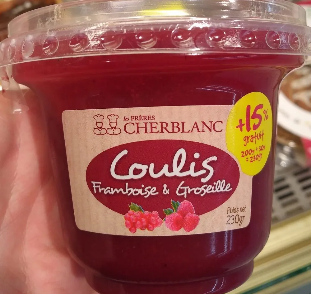 Coulis framboise & groseille