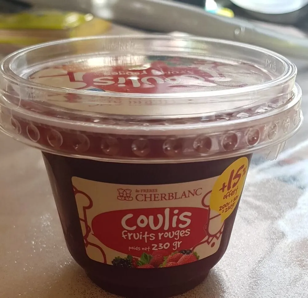 Coulis fruits rouges