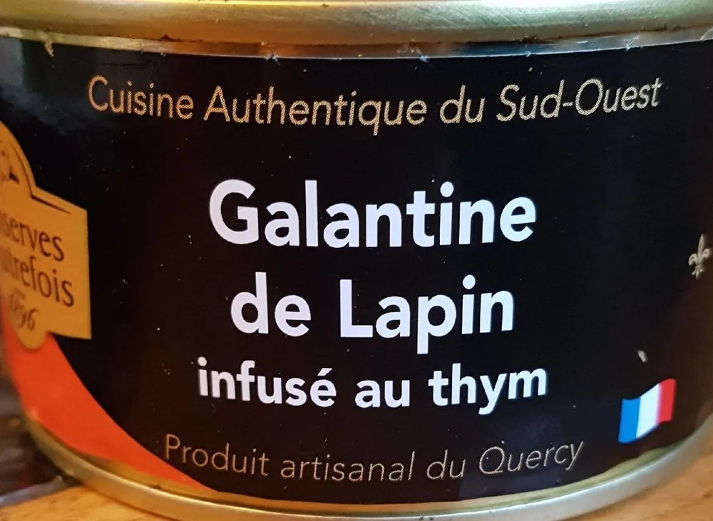 Galantine de lapin infusé au thym
