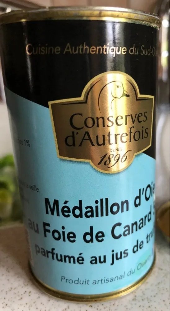 Medaille d'oie au foie de canard 50% au jus de truffes