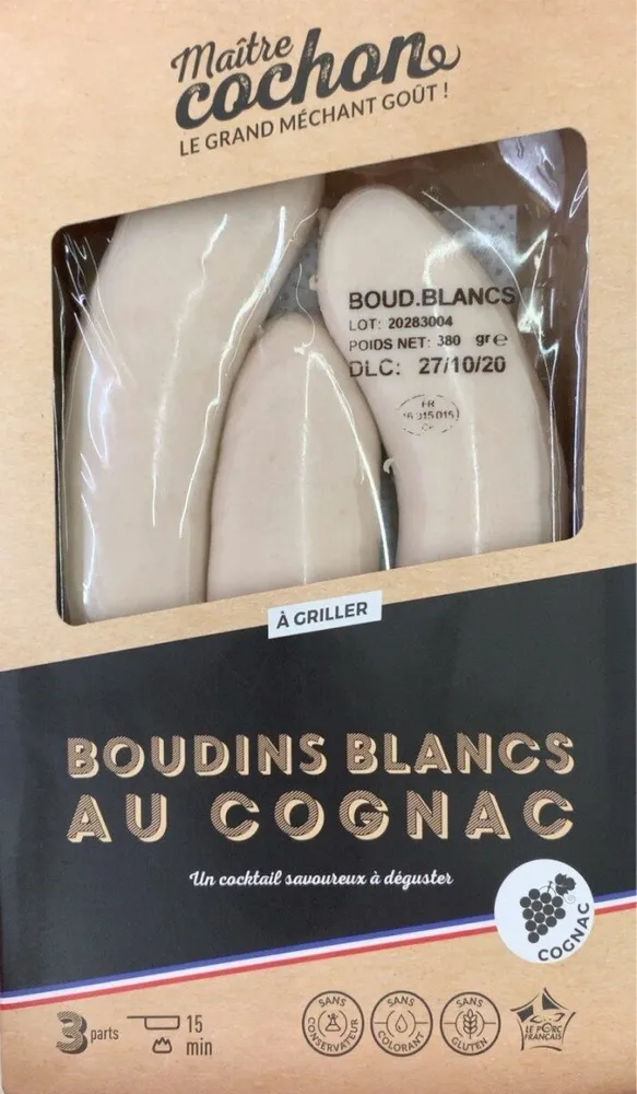Boudins blancs au cognac