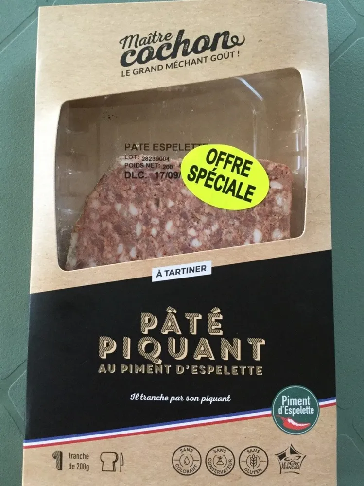 Pâté piquant au piment d'espelette