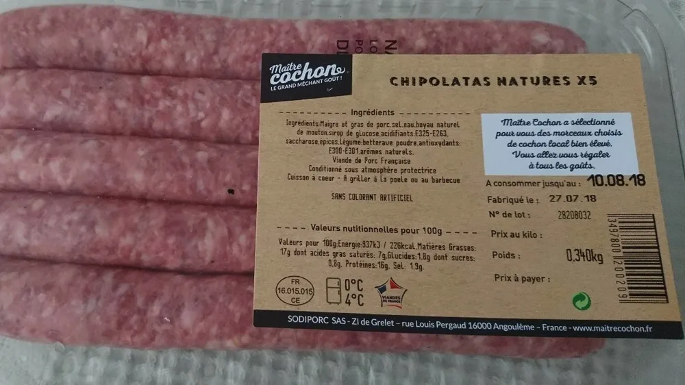 Chipolatas nature