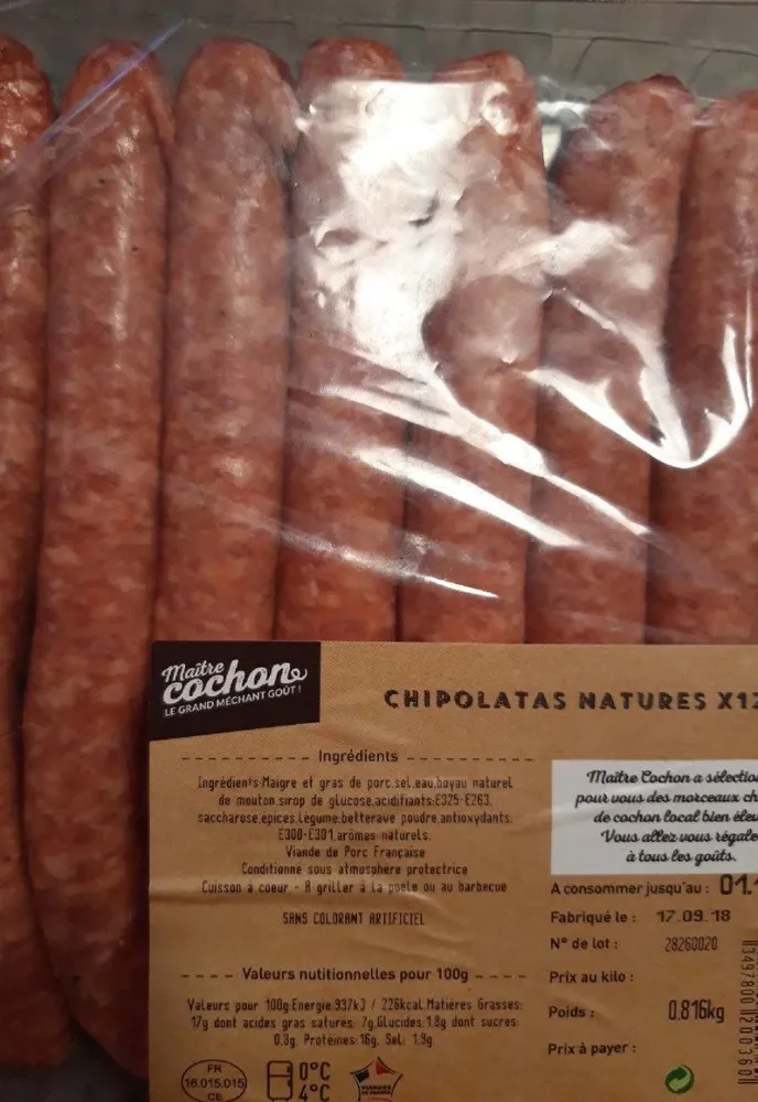 Chipolatas natures