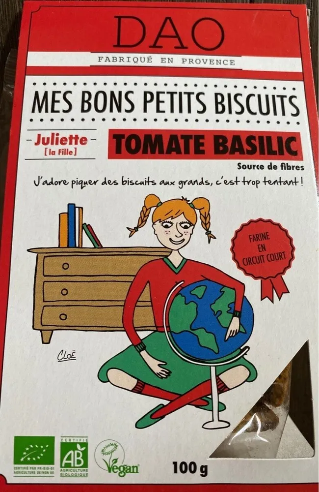 Mes bons petits biscuits tomate basilic