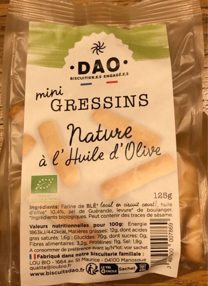 Mini gressins nature