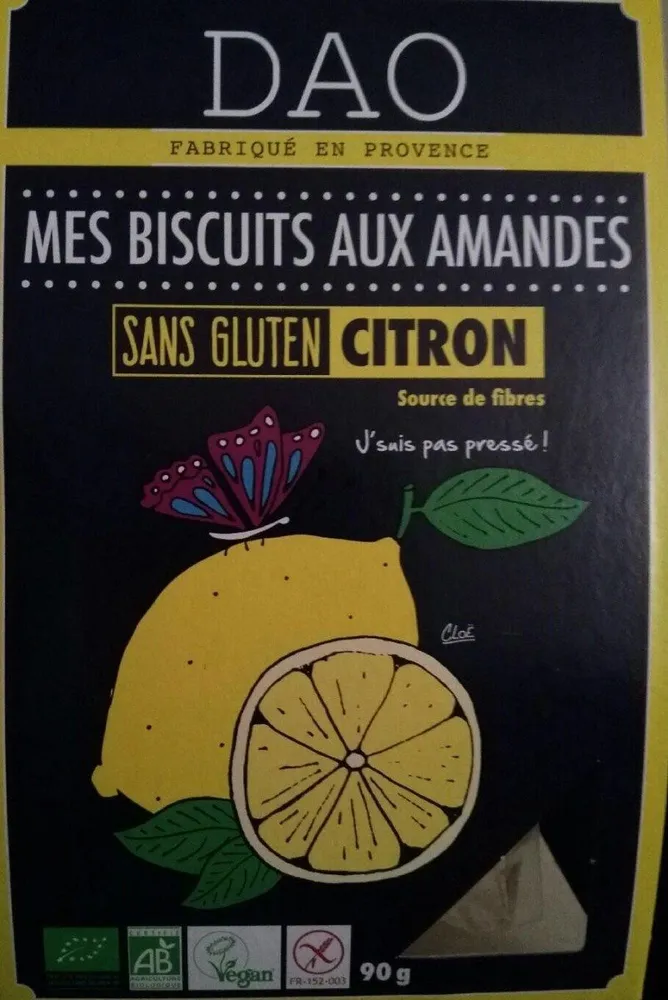 Mes biscuits aux amandes sans gluten citron