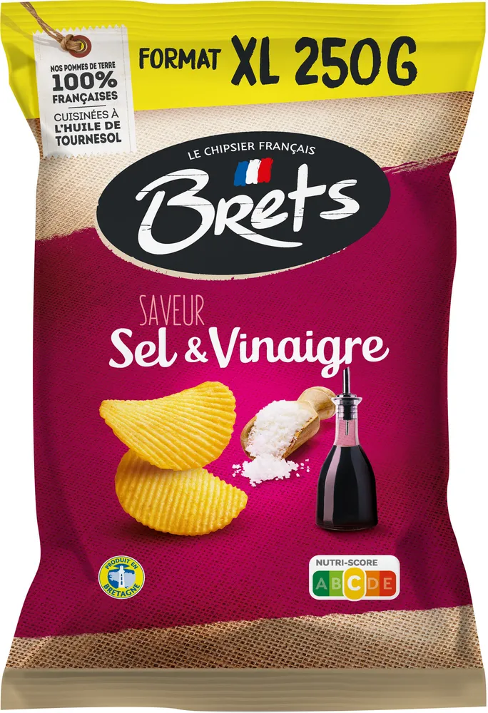 Chips de pommes de terre saveur sel et vinaigre - Format XL