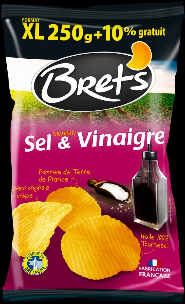 Chips saveur saveur sel & vinaigre (format XL +10% gratuit)