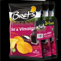 Chips Bret's saveur Sel & Vinaigre (2+1 gratuit)