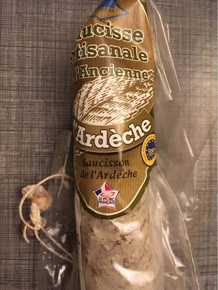 Saucisse artisanale à l’ancienne d’Ardèche