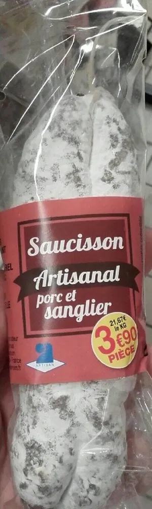 Saucisson artisanal porc et sanglier