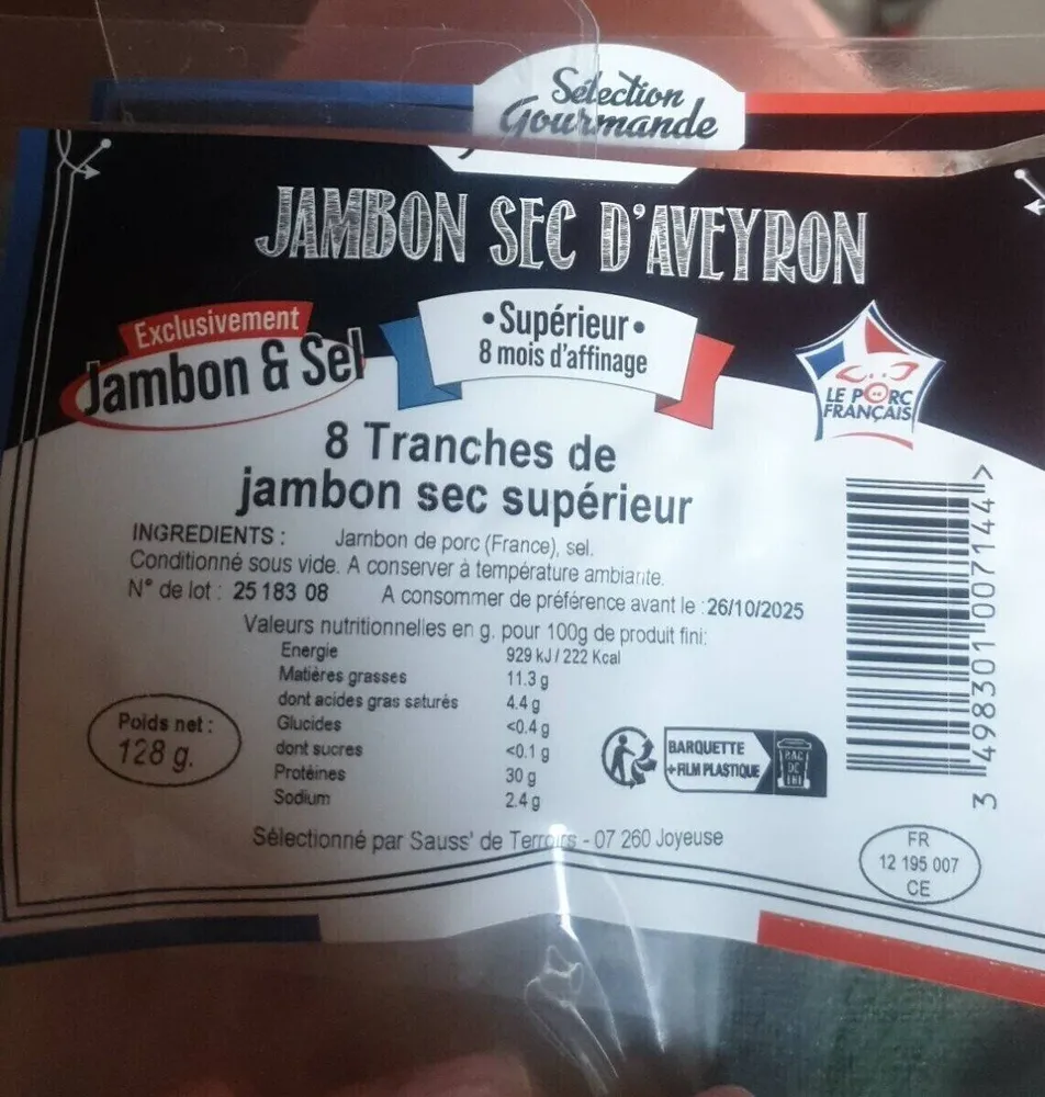 Jambon sec superieur