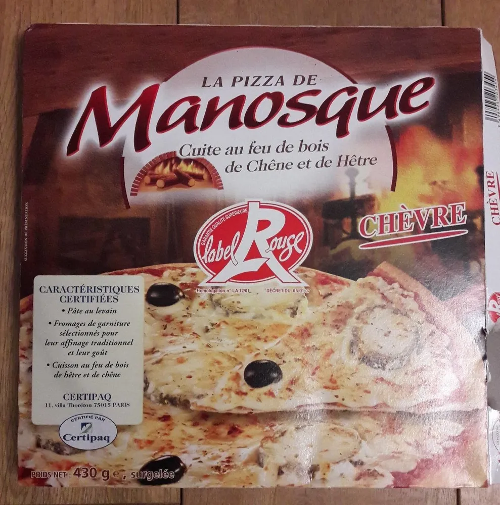 Pizza de manosque, Pizza au chevre