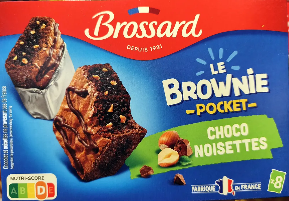 Mini brownie noisettes x 8