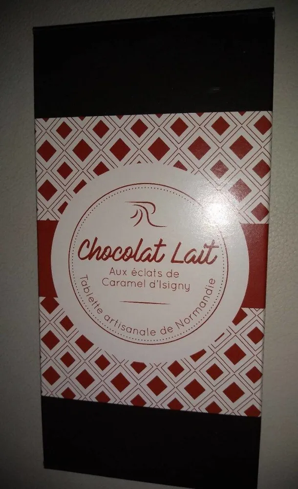 Chocolat lait aux éclats de caramel d'Isigny
