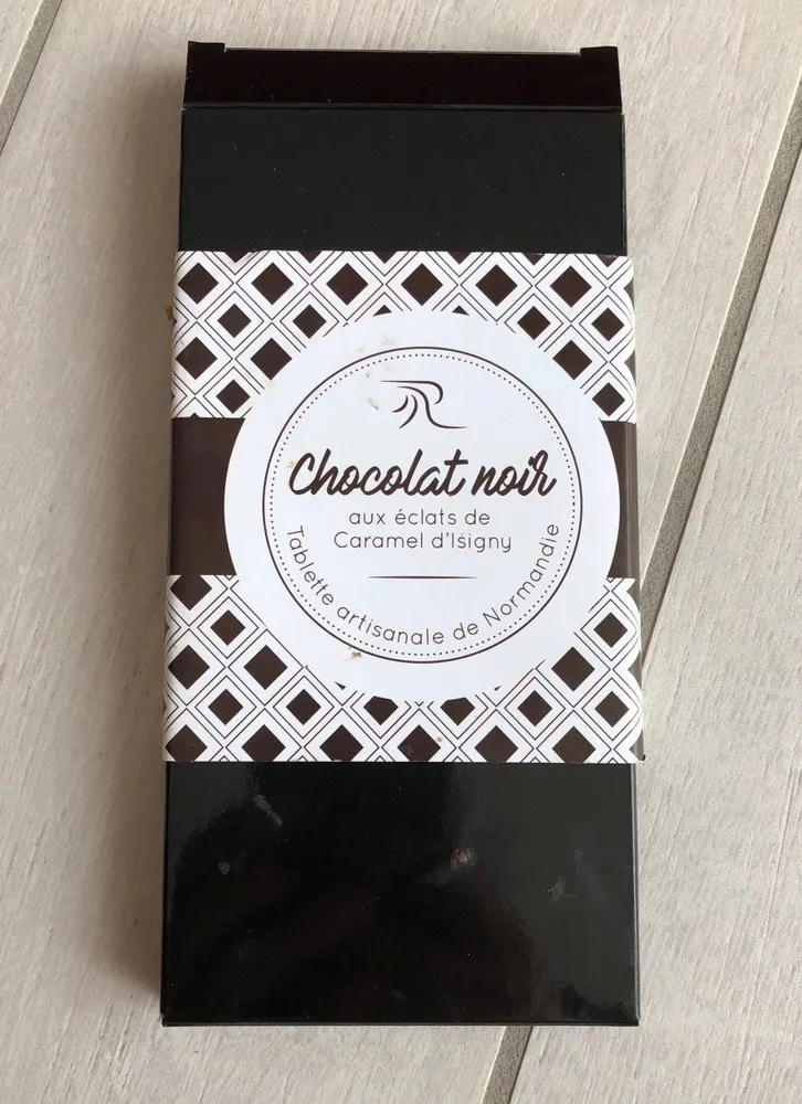 Chocolat noir aux eclats de caramel d'Isigny