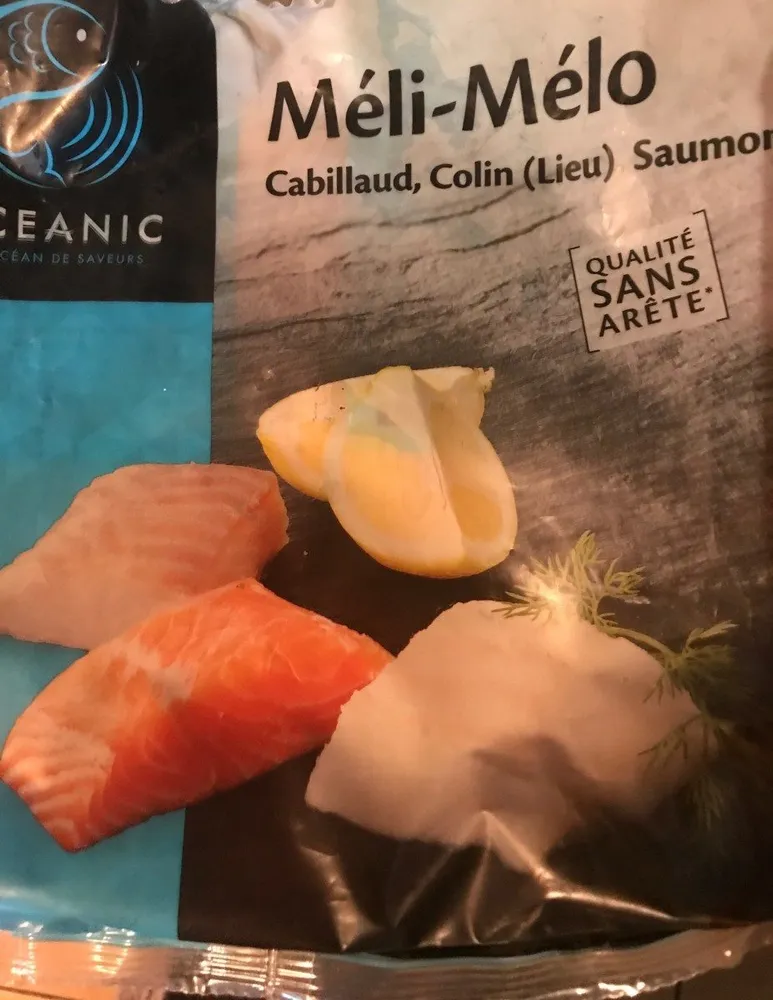 Méli-mélo cabillaud, colin (lieu), saumon