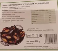 Moules entières précuites surgelées sauce ail