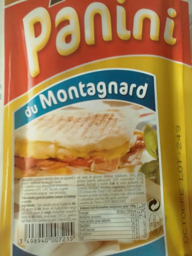 Gourmets De L'artois Panini Montagnard