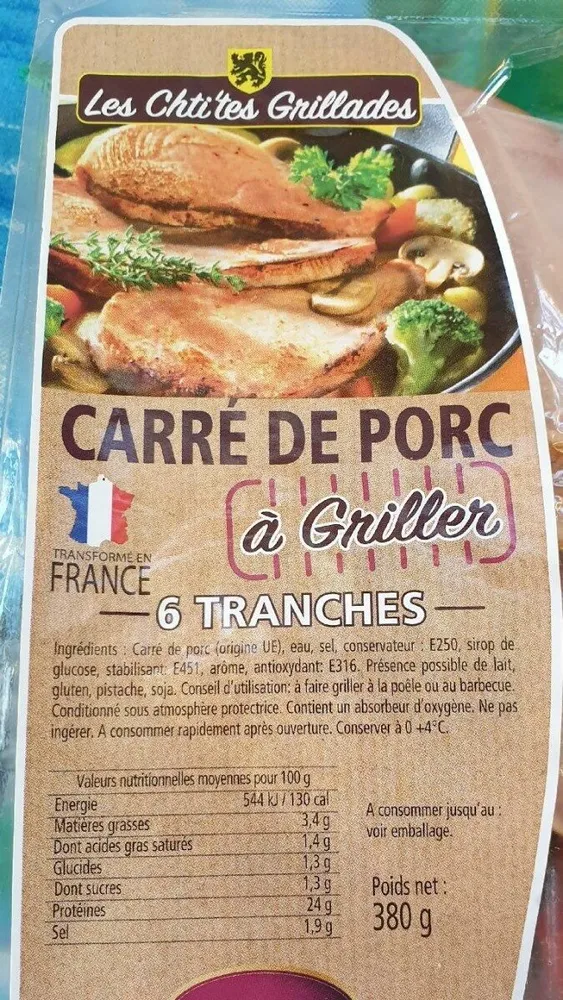 Carré de porc à griller