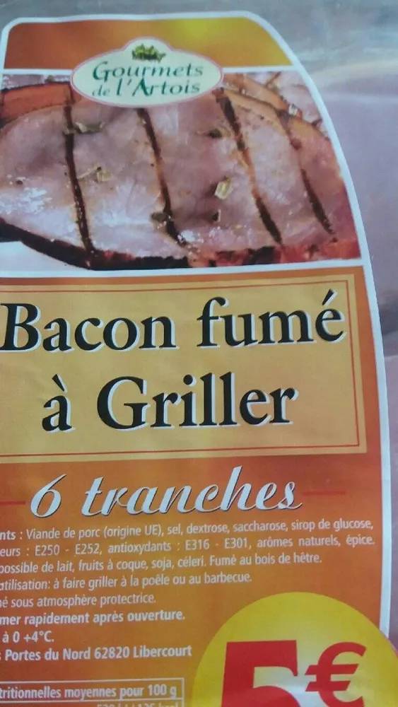 Bacon fumé à griller
