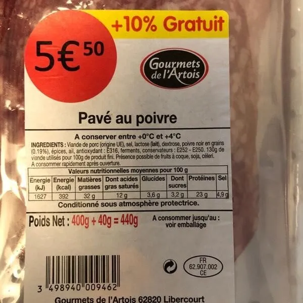 Pavé au poivre