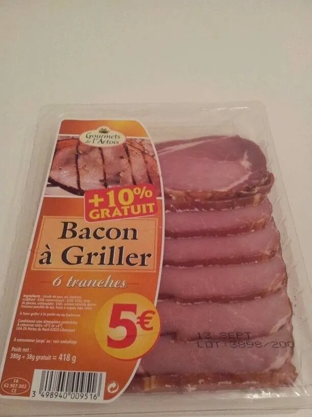 Bacon à Griller 6 Tranches