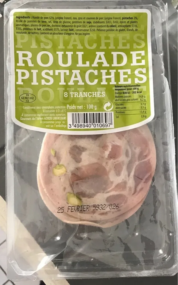 Roulade pistaches