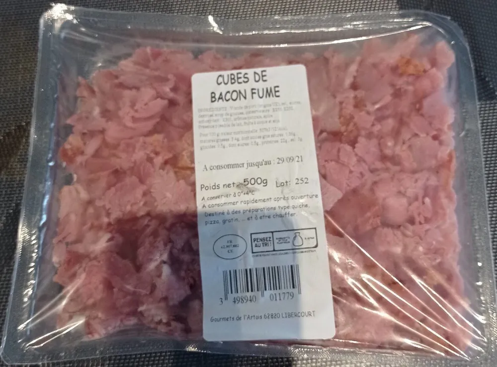 Cube de bacon fumer