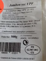 Jambon sec VOF