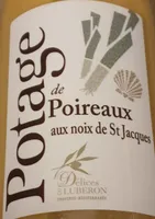 Potage de poireaux aux noix de St Jacques