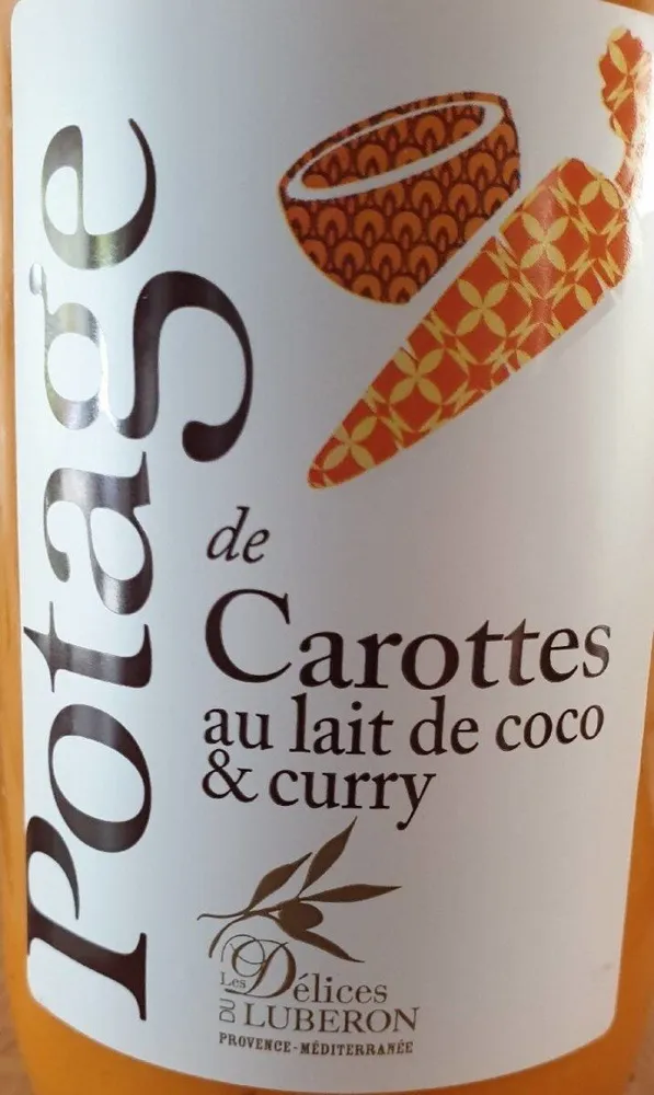 Potage de carottes au lait de coco et curry