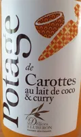 Potage de carottes au lait de coco et curry