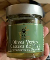 Olives vertes cassées de pays au fenouil