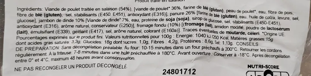 Cordons bleu poulet