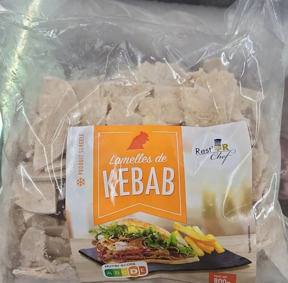Lamelle de poulet kebab